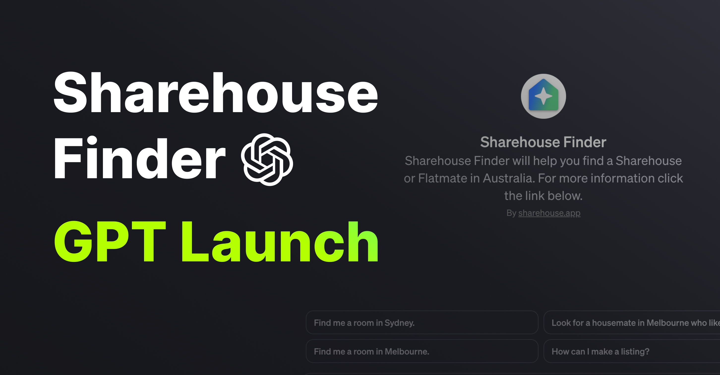 Sharehouse Finder: Our New AI-Powered Flatmate Assistant 