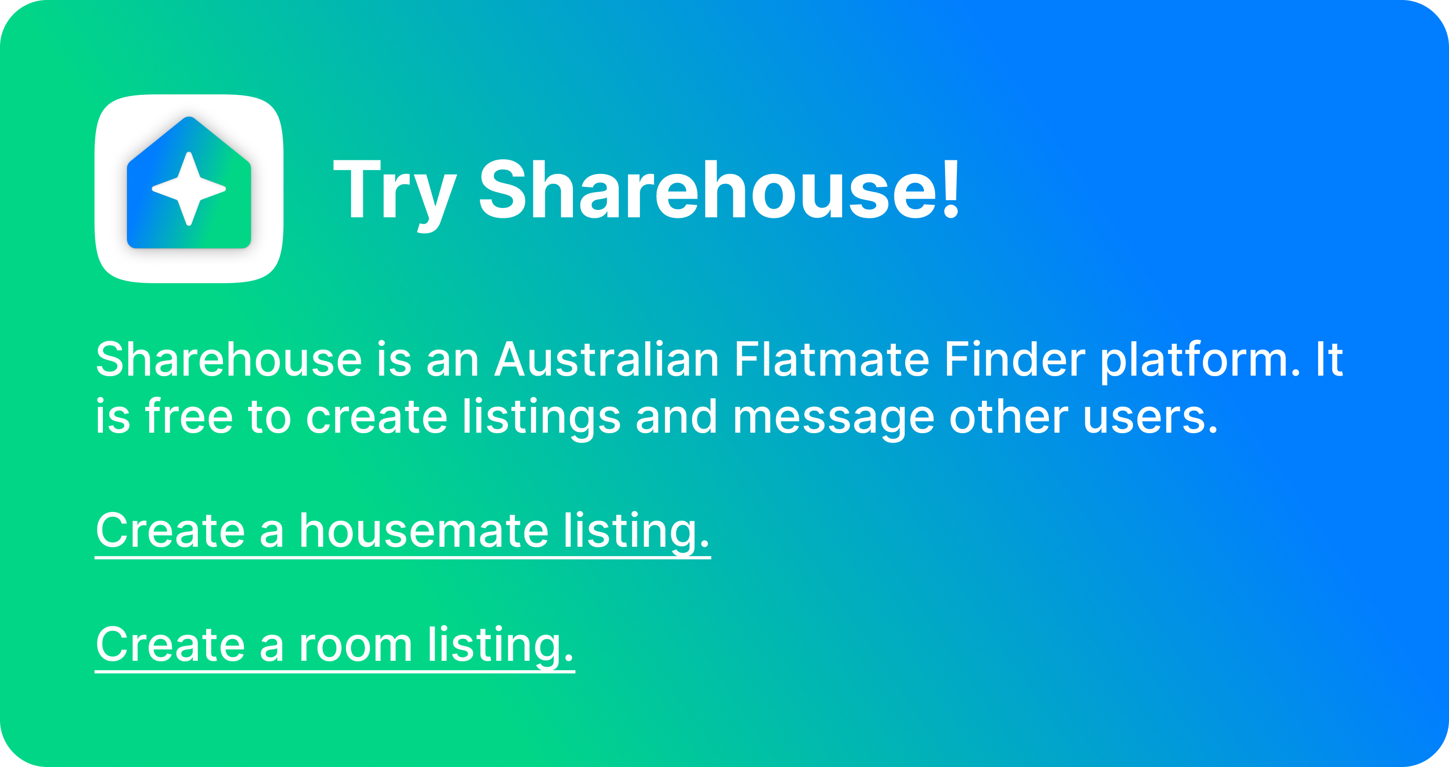 Try Sharehouse!