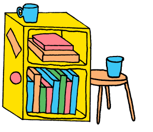 Otto draws and chair